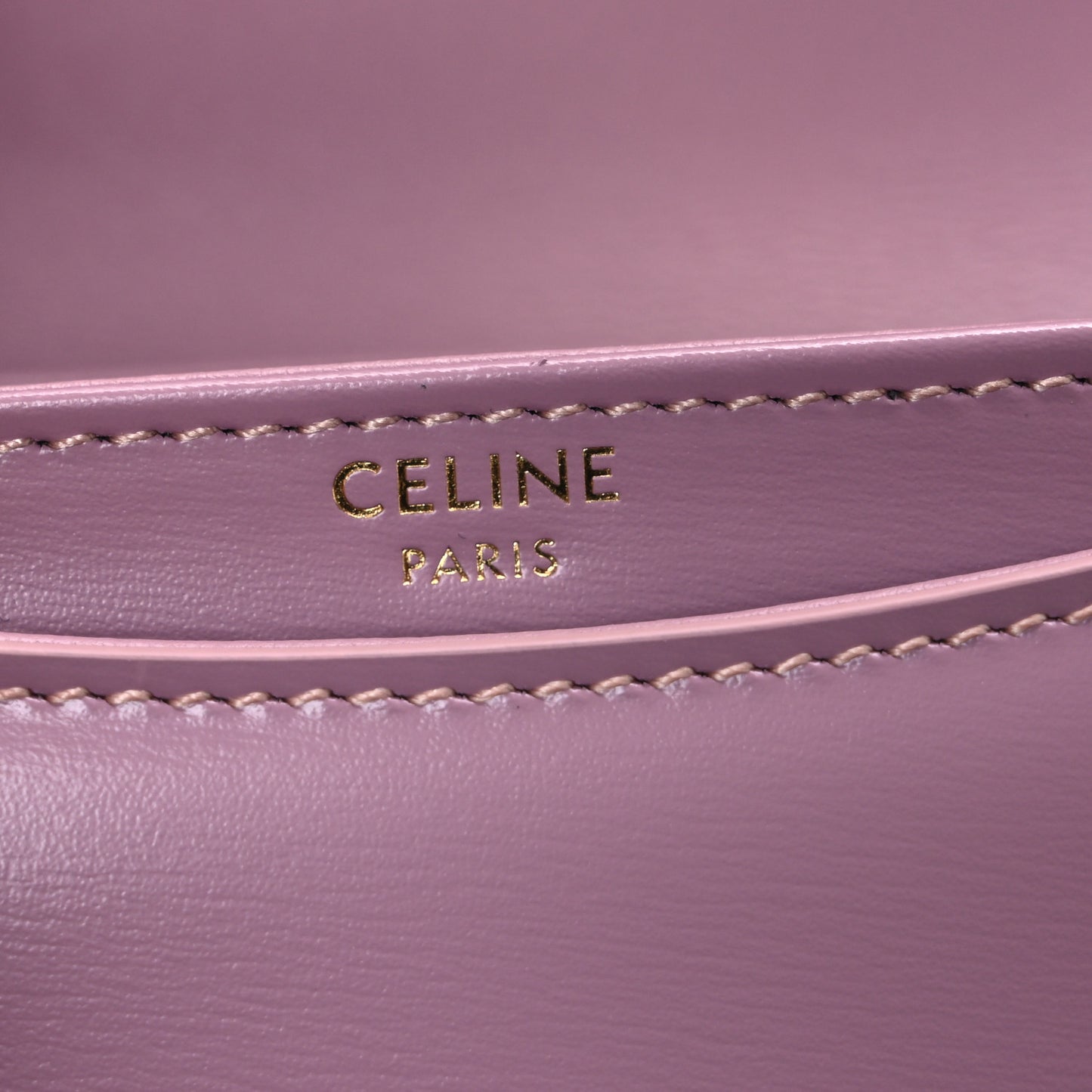 Shiny Calfskin Triomphe Mini Besace Clea Pastel Pink