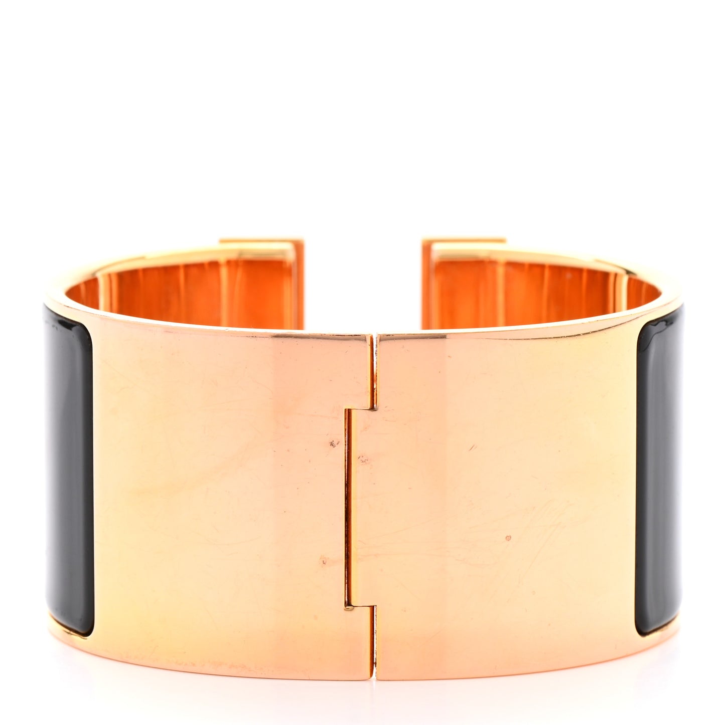 Enamel Extra Wide Clic Clac H Bracelet GM Black