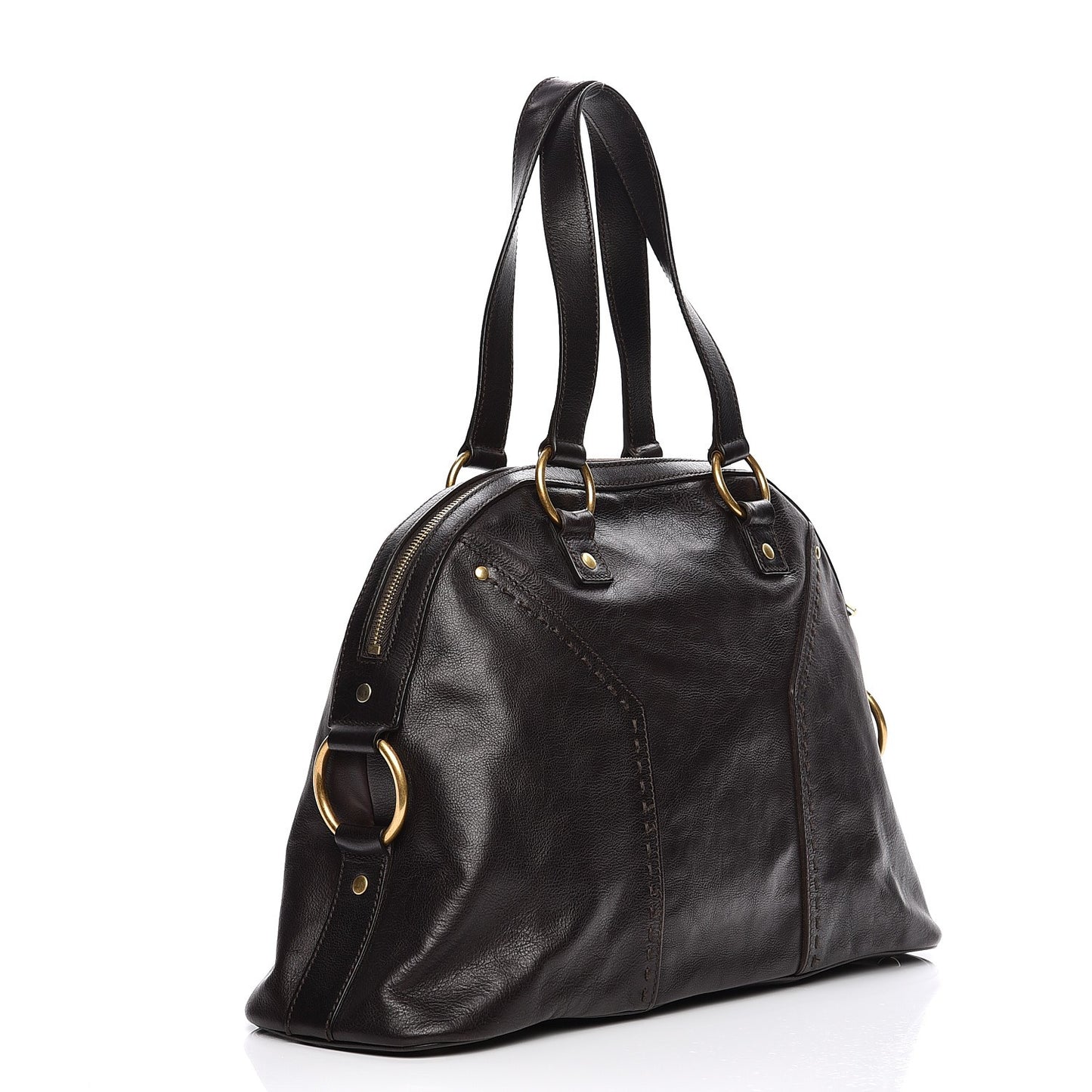 Calfskin Large Muse Dark Brown