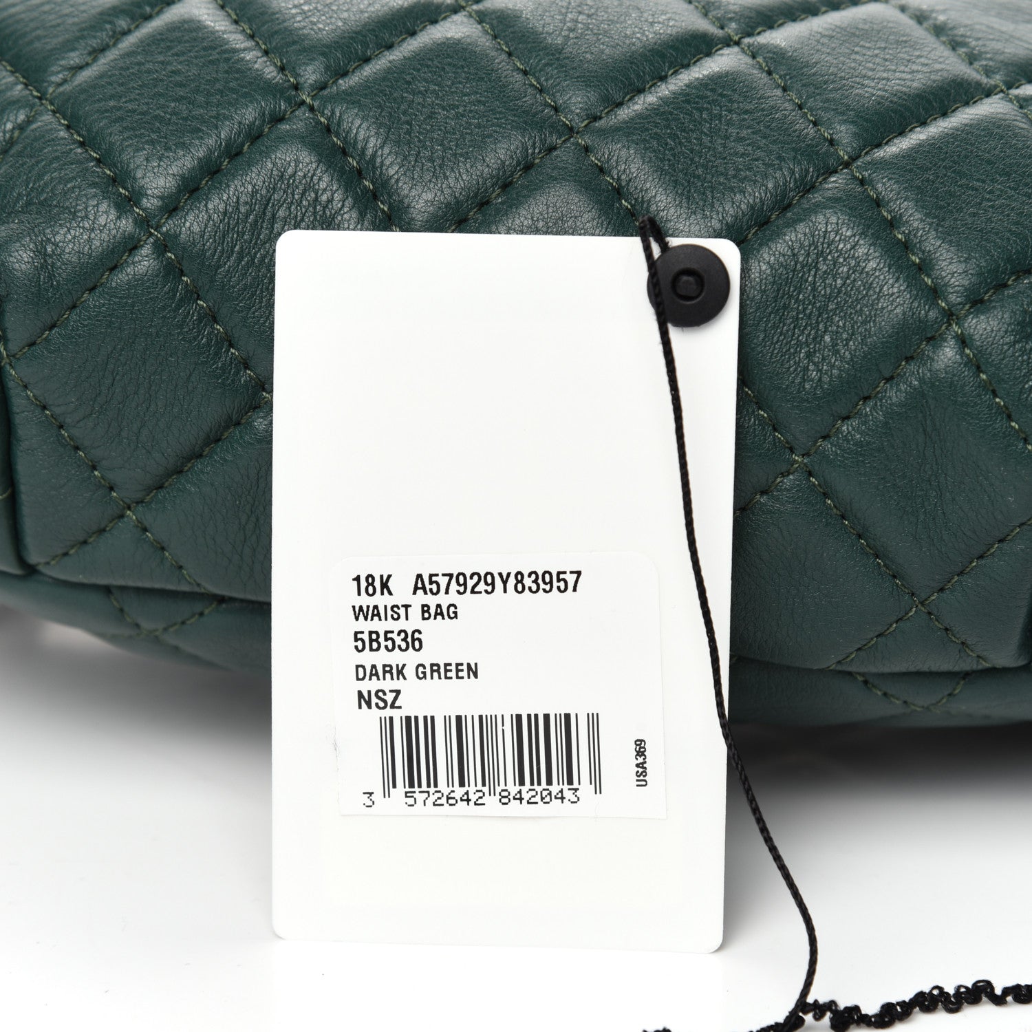 Chanel Calfskin Quilted Banane Waist Bag Fanny Pack Dark Green 12 of 12