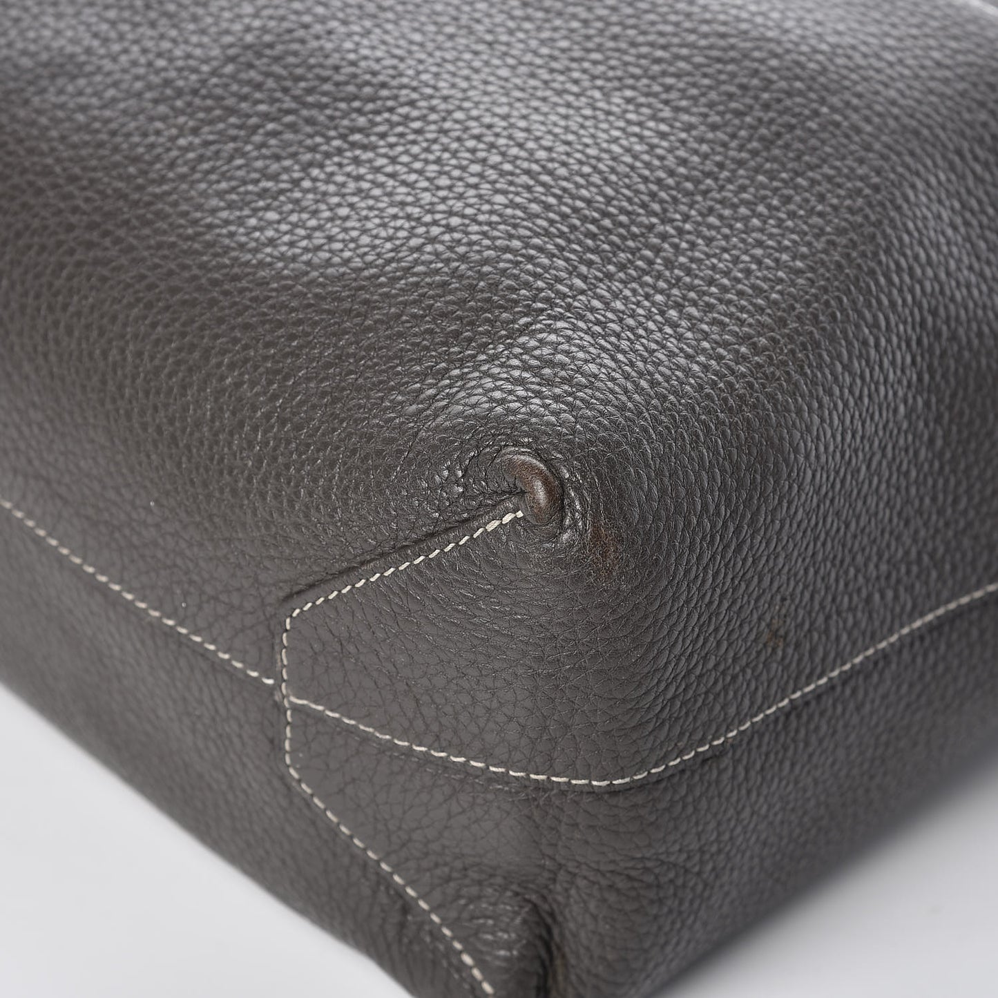 Taurillon Clemence Double Sens 36 Reversible Tote Graphite Bleu Electrique
