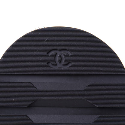 Chanel Shiny Lambskin Quilted Lace Up Combat Boots 38.5 Grey Black 8 of 11