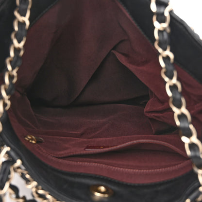 Chanel Lambskin Large Shopping Chain Tote Black 5 of 9