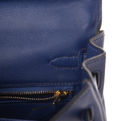 Hermes Swift Kelly Retourne 25 Bleu Saphir 14 of 39