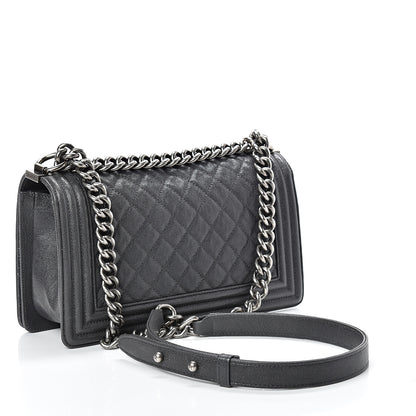 Chanel Caviar Quilted Medium Boy Flap Anthracite 2 of 10