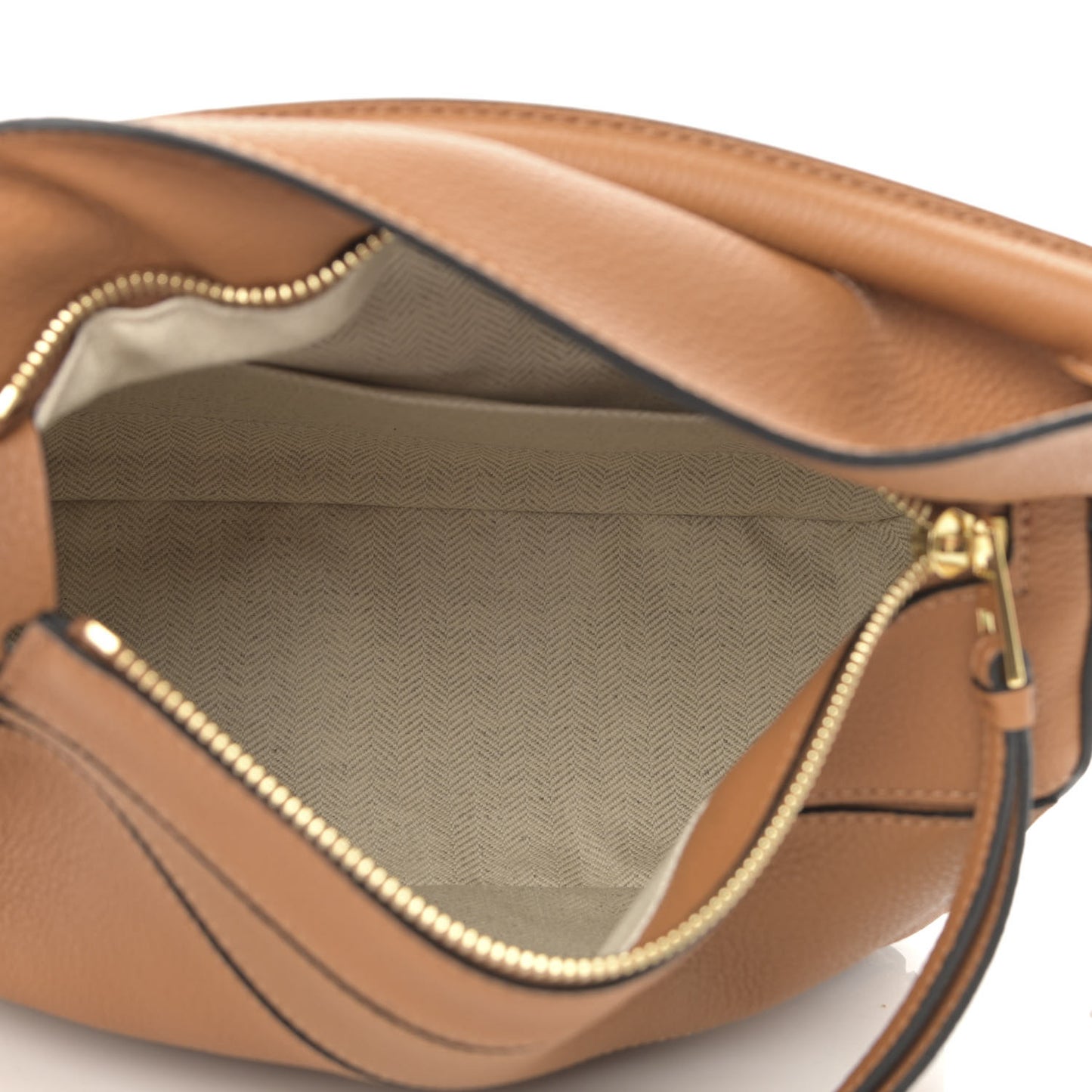Soft Grained Calfskin Small Puzzle Bag Light Caramel