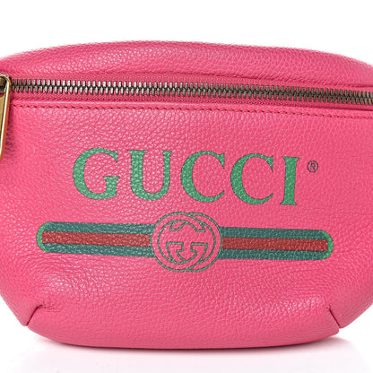 Gucci Grained Calfskin Small Logo Belt Bag Box Pink Green 10 of 10