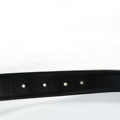 Hermes Box Courchevel 32mm H Belt 75 Black Gold 5 of 6
