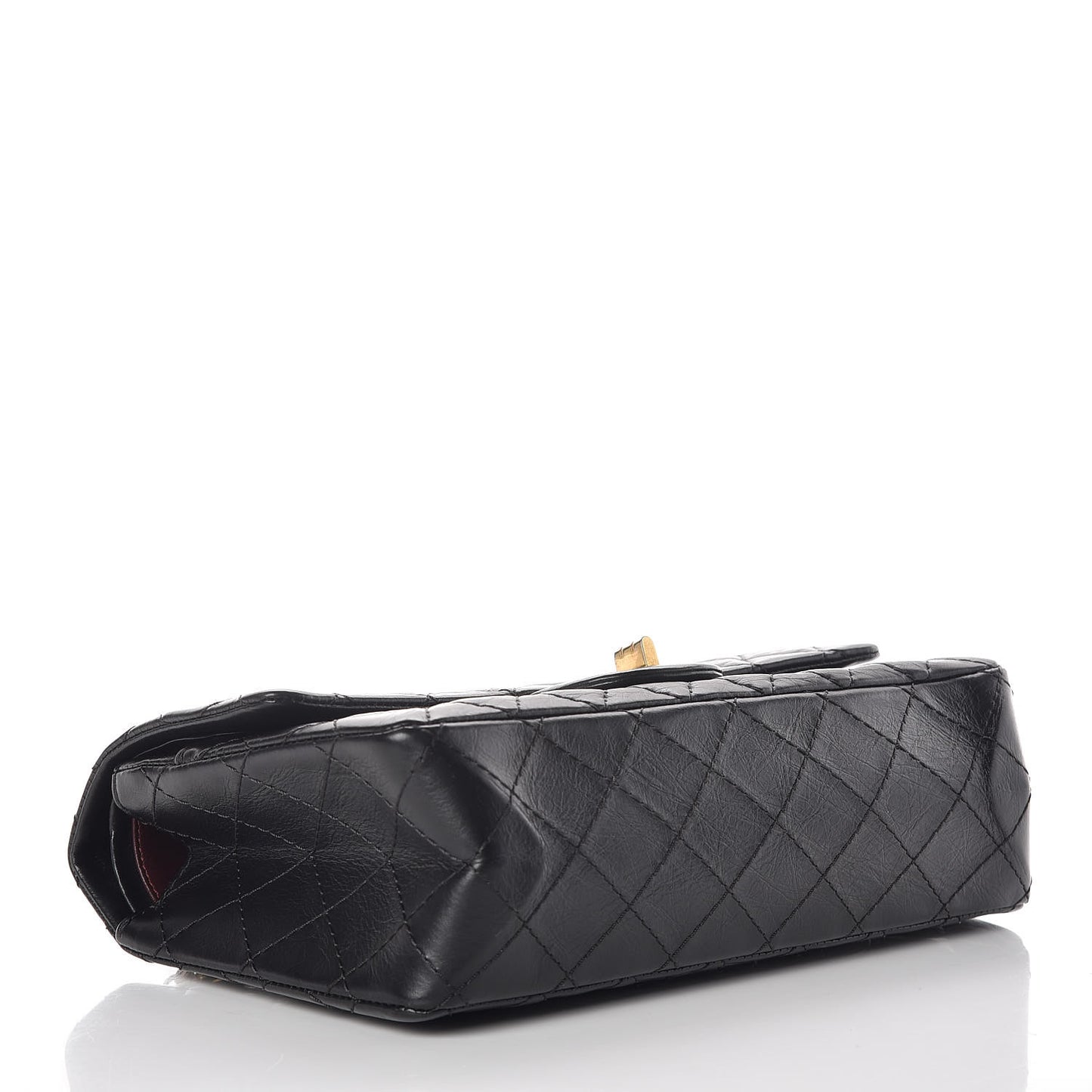 Aged Calfskin Quilted 2.55 Reissue 225 Flap Black