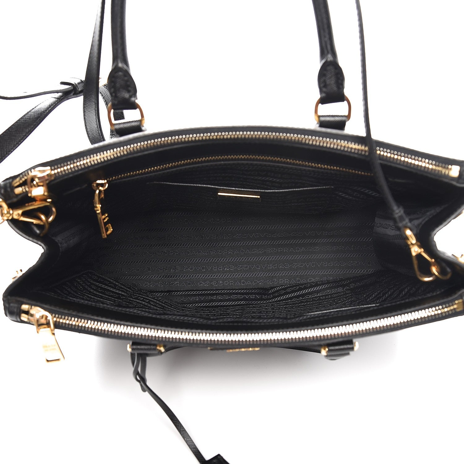 Prada Saffiano Medium Galleria Double Zip Tote Black 6 of 15