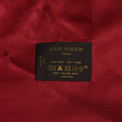 Louis Vuitton Silk Wool Monogram Shawl Pomme D'Amour 5 of 5
