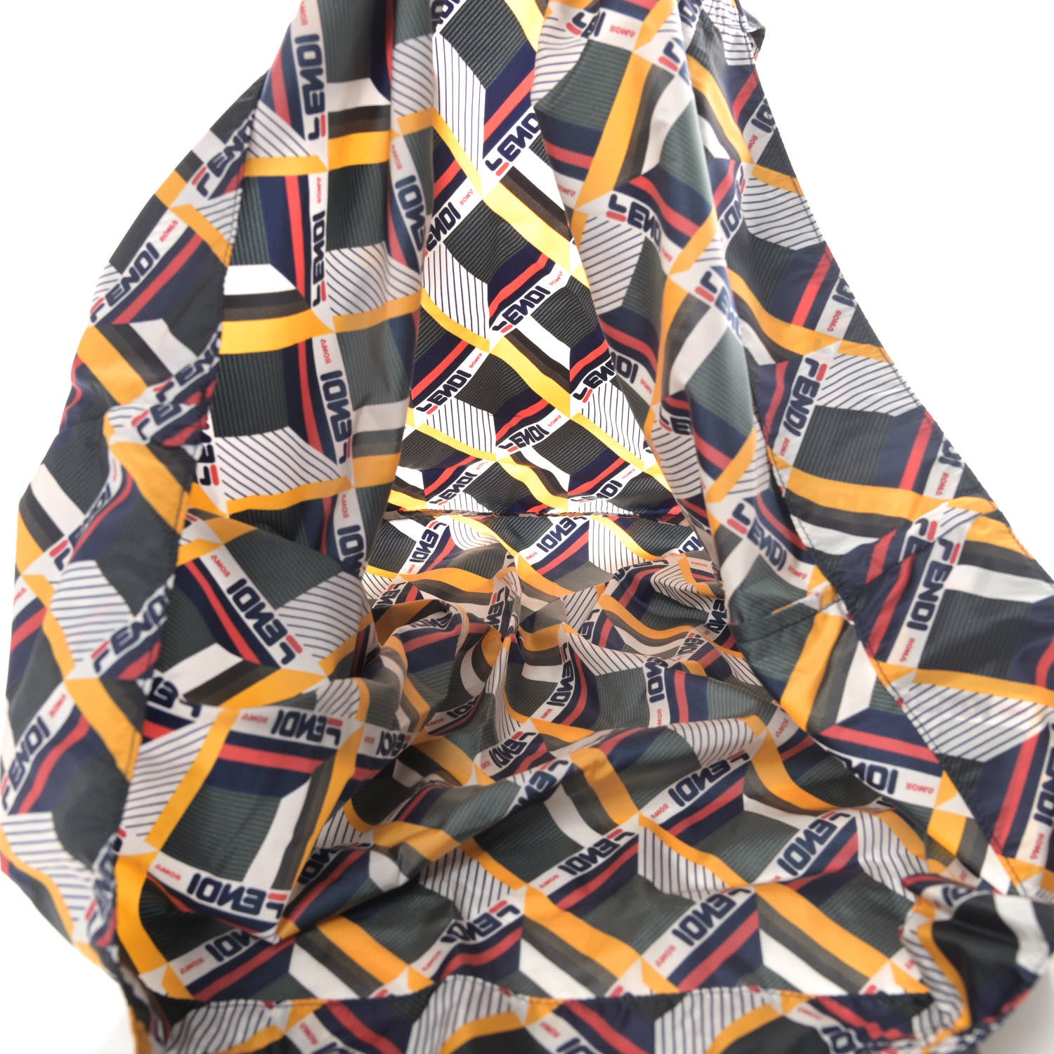 Fendi X FILA Nylon Mania Fold Up Tote Black 4 of 4