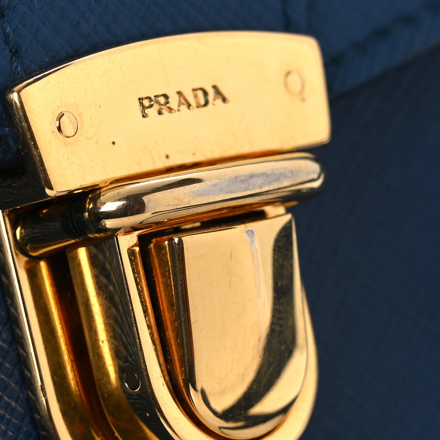 Prada Saffiano Mini Front Pocket Crossbody Bag Bleuette 14 of 14