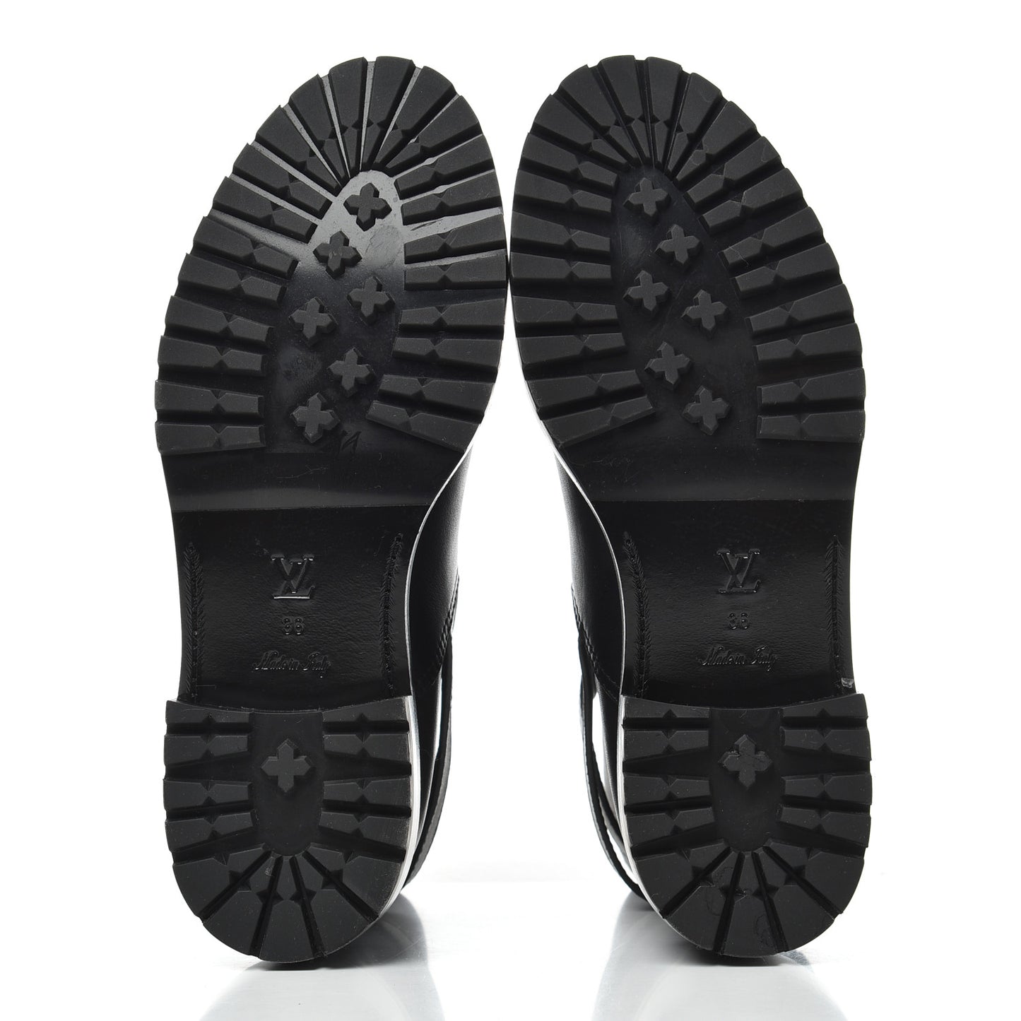 Calfskin Monogram Discovery Flat Ankle Boots 36 Black
