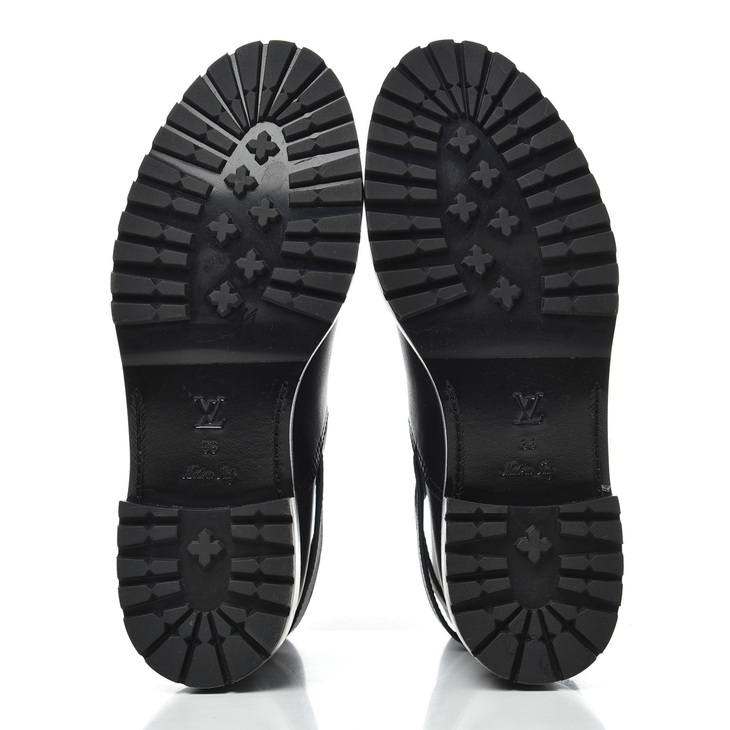 Louis Vuitton Calfskin Monogram Discovery Flat Ankle Boots 36 Black 5 of 12