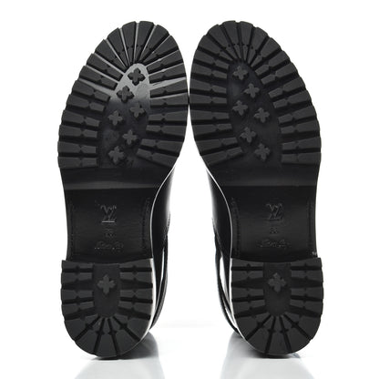 Louis Vuitton Calfskin Monogram Discovery Flat Ankle Boots 36 Black 5 of 12