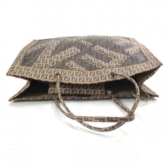 Fendi Zucca Spalmati Large Shopping Tote Tobacco 5 of 11