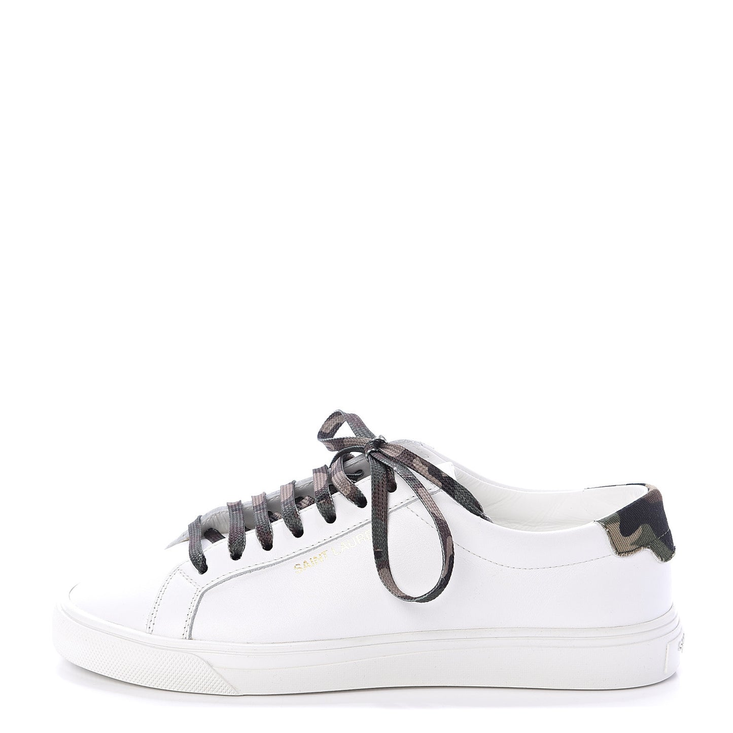 Calfskin Camouflage Womens Andy Low Top Sneakers 35.5 Optic White