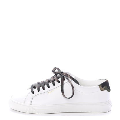 Saint Laurent Calfskin Camouflage Womens Andy Low Top Sneakers 35.5 Optic White 1 of 7