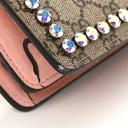 Gucci GG Supreme Monogram Suede Crystal Medium Dionysus Shoulder Bag Beige Ebony Light Peonia 16 of 17