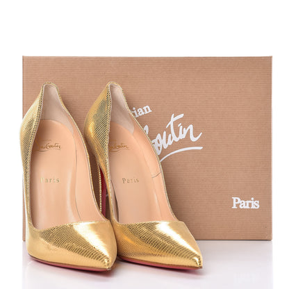 Christian Louboutin Laminato Dino So Kate 120 Pumps 40 Gold 8 of 8