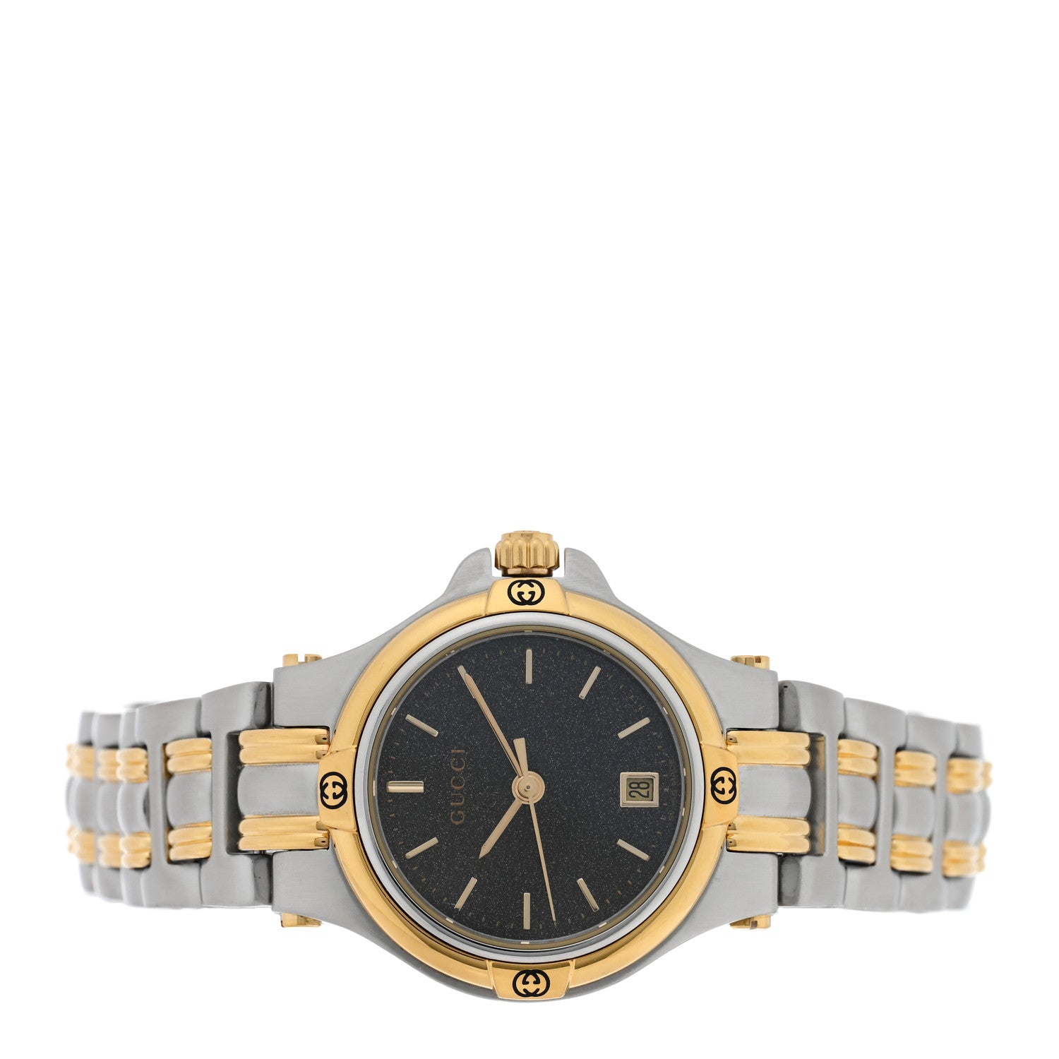 Gucci Stainless Steel 26mm 9040L Two Tone Quartz Watch Black 2 of 4