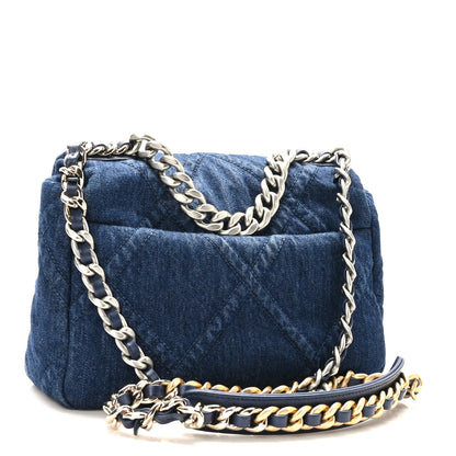 Chanel Denim Quilted Medium Chanel 19 Flap Blue 5 of 18