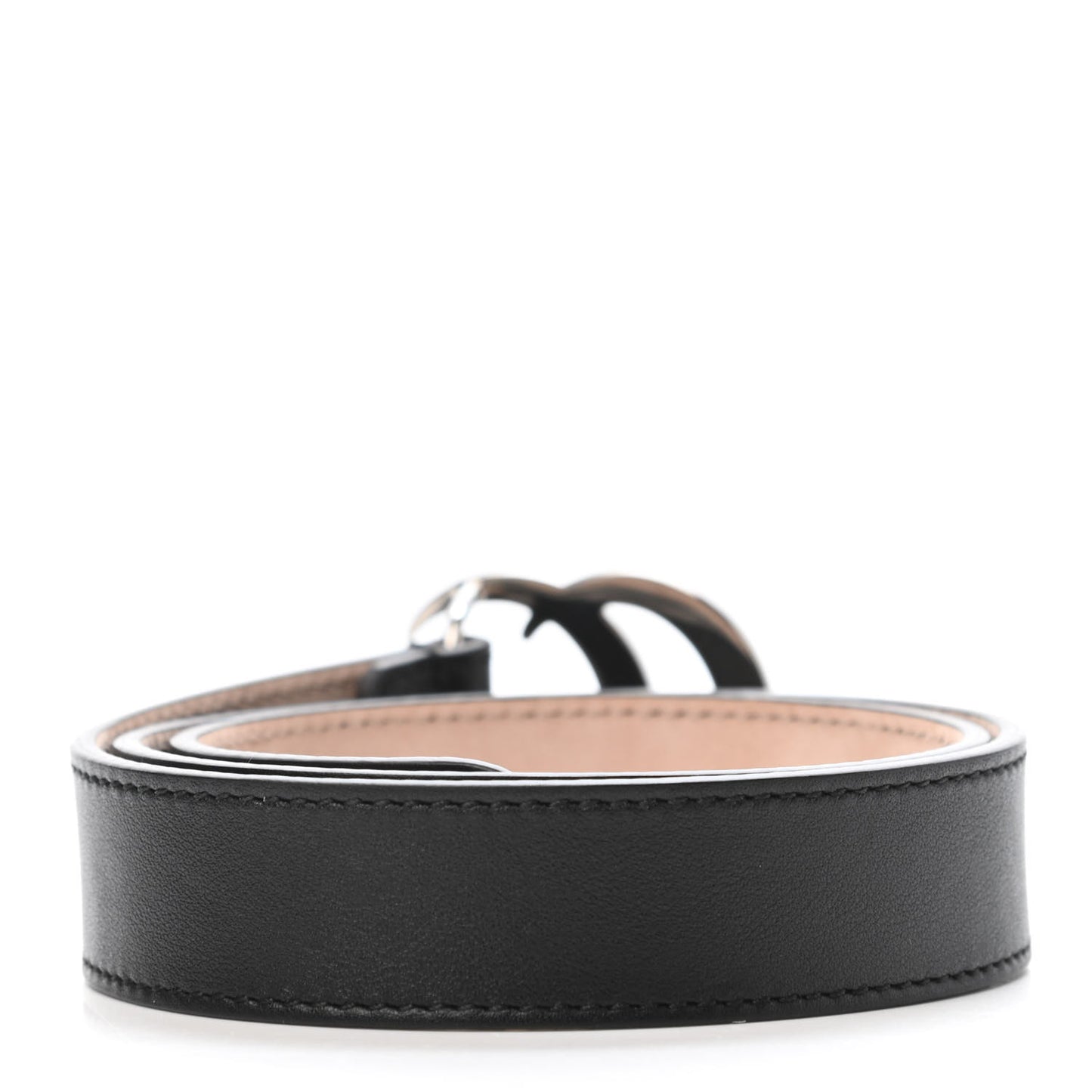 Calfskin Double G 20mm Kids Belt L Black