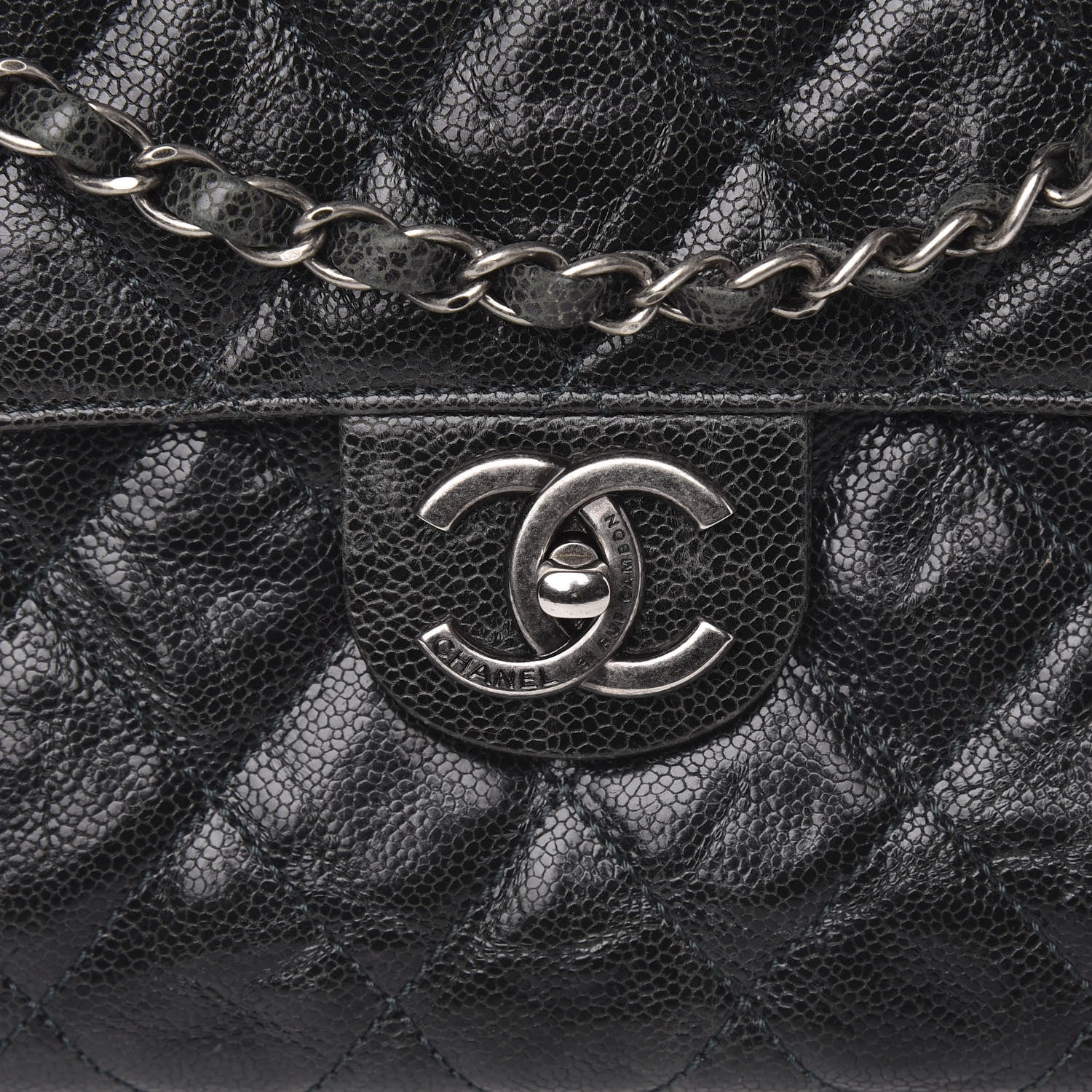 Chanel Crumpled Grained Calfskin Jumbo CC Crave Flap 8 of 12