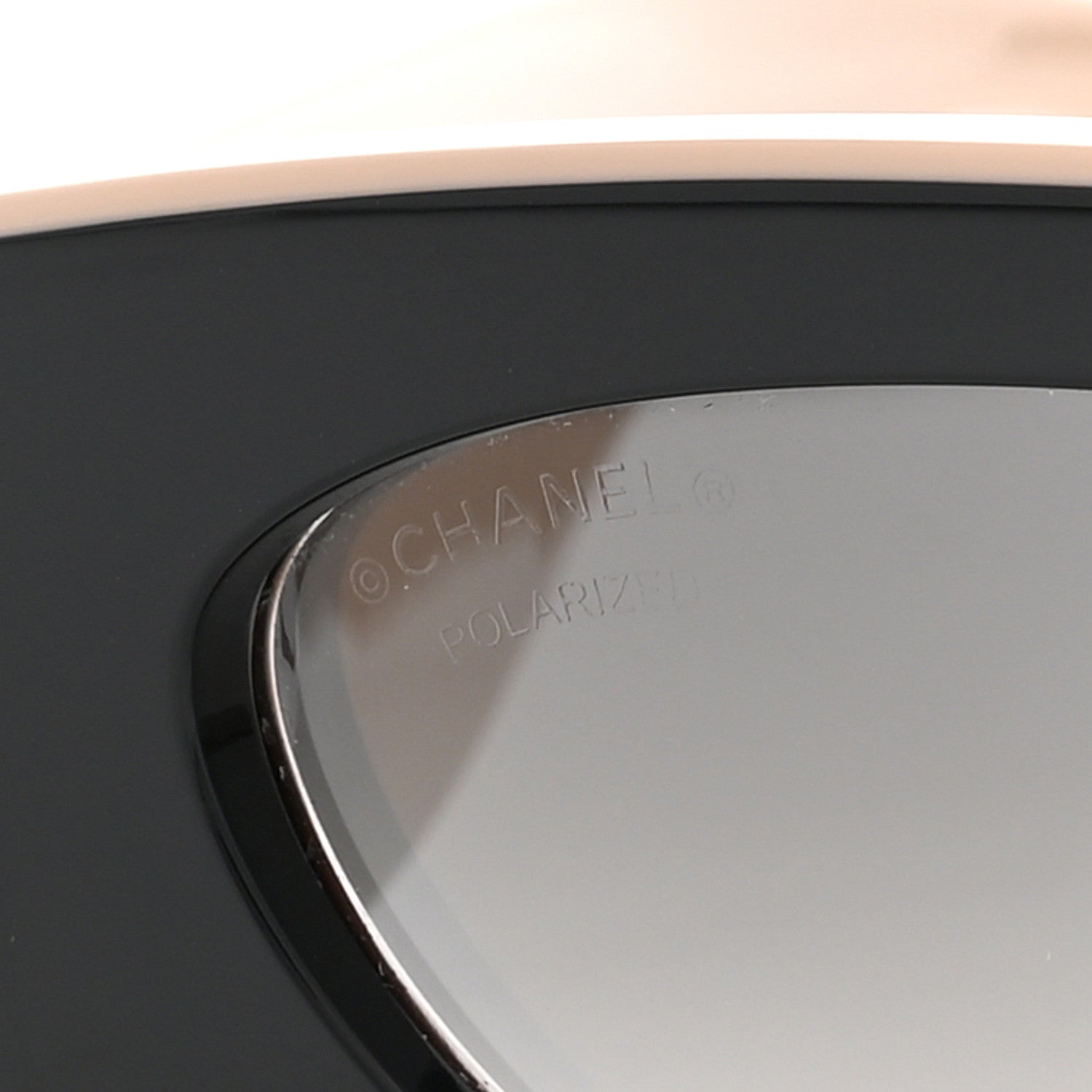 Chanel Acetate Cat Eye Sunglasses 6056 Black Beige 7 of 9