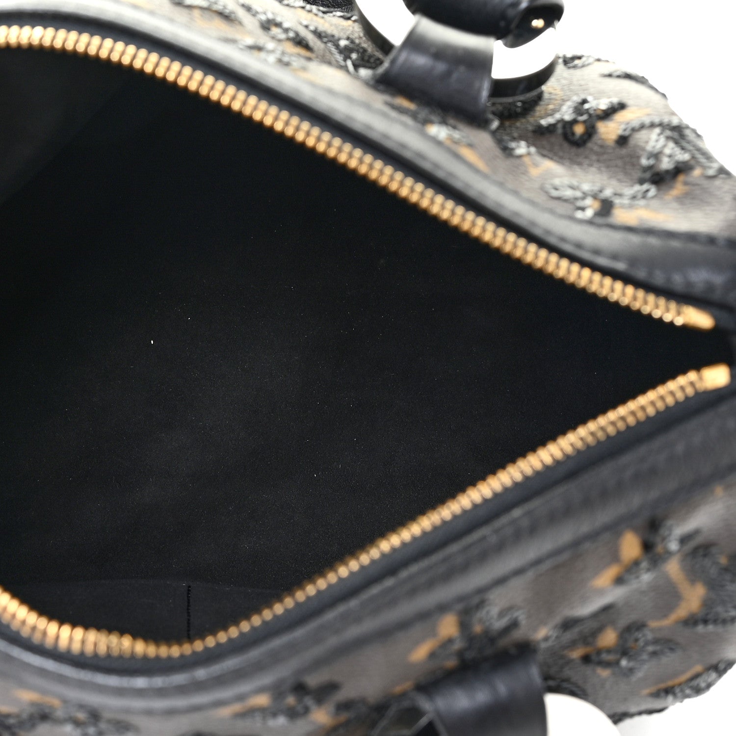 Louis Vuitton Monogram Sequins Eclipse Speedy 28 Black 5 of 11