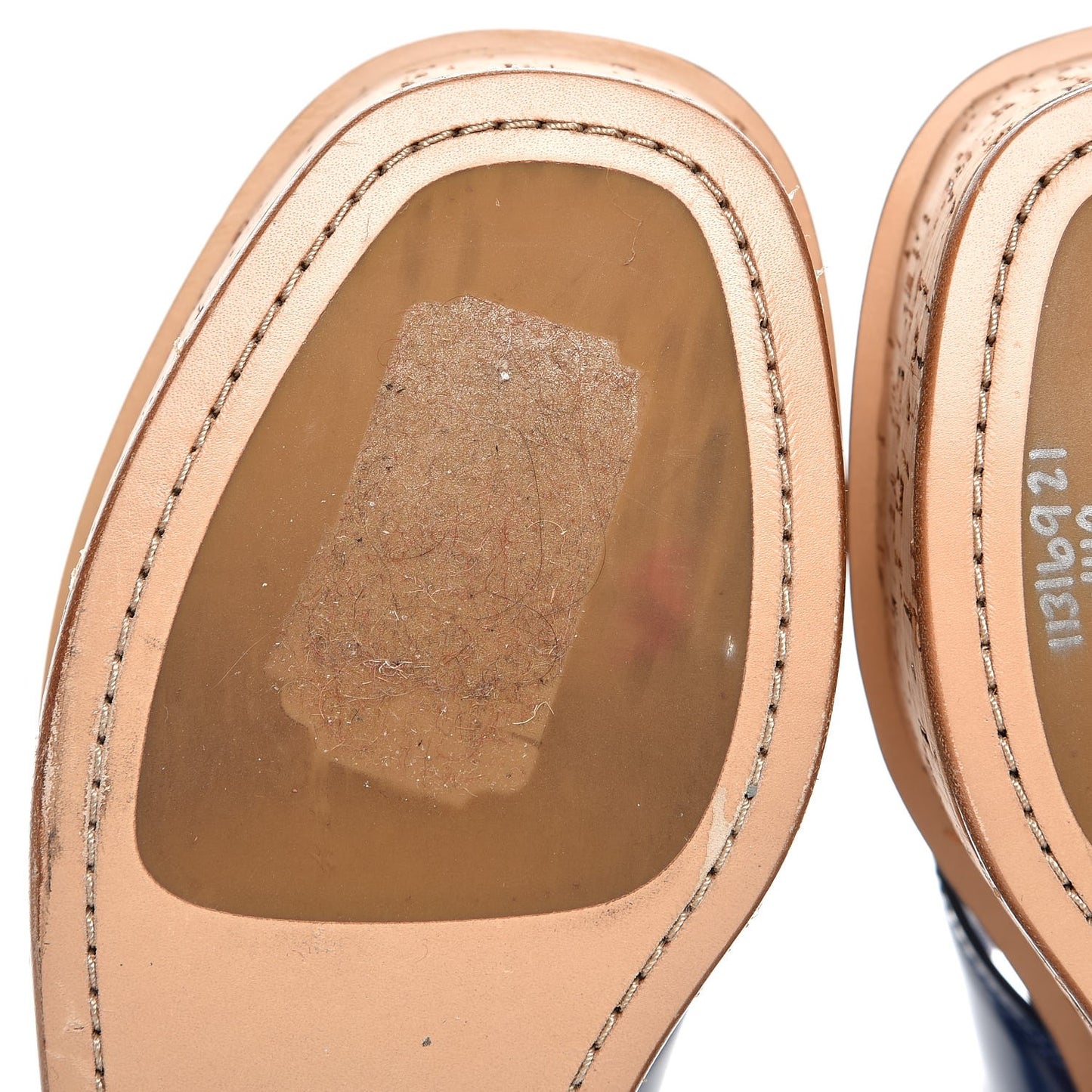Vernice Cork Crisscross Platform 60mm Sandals 40.5 Cobalto