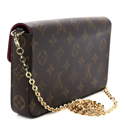 Louis Vuitton Monogram Pochette Felicie Chain Wallet Fuchsia 4 of 13