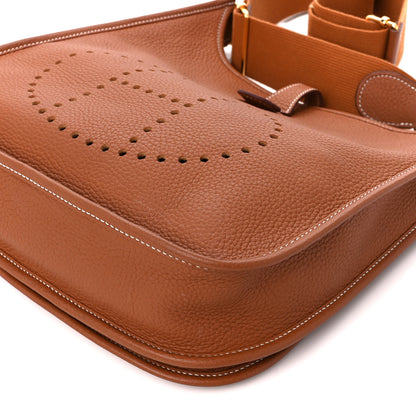 Hermes Taurillon Clemence Evelyne III PM Gold 10 of 10