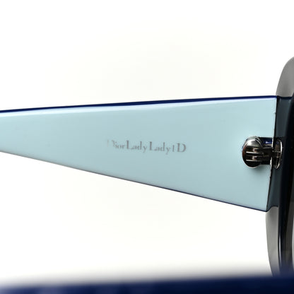 Christian Dior Resin Cannage Dior Lady Lady 1D Sunglasses Black Blue 7 of 8