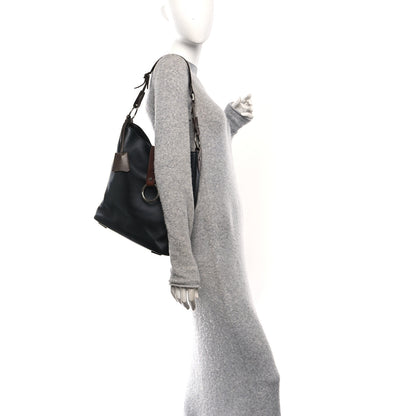 Saint Laurent Calfskin Ring Tote Black Brown 2 of 10