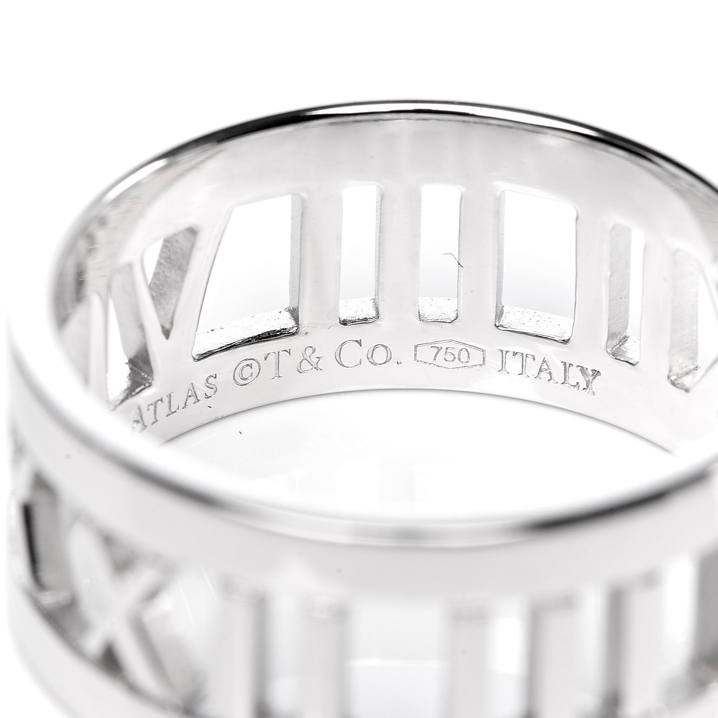18K White Gold Diamond Open Atlas Ring 53 6.5