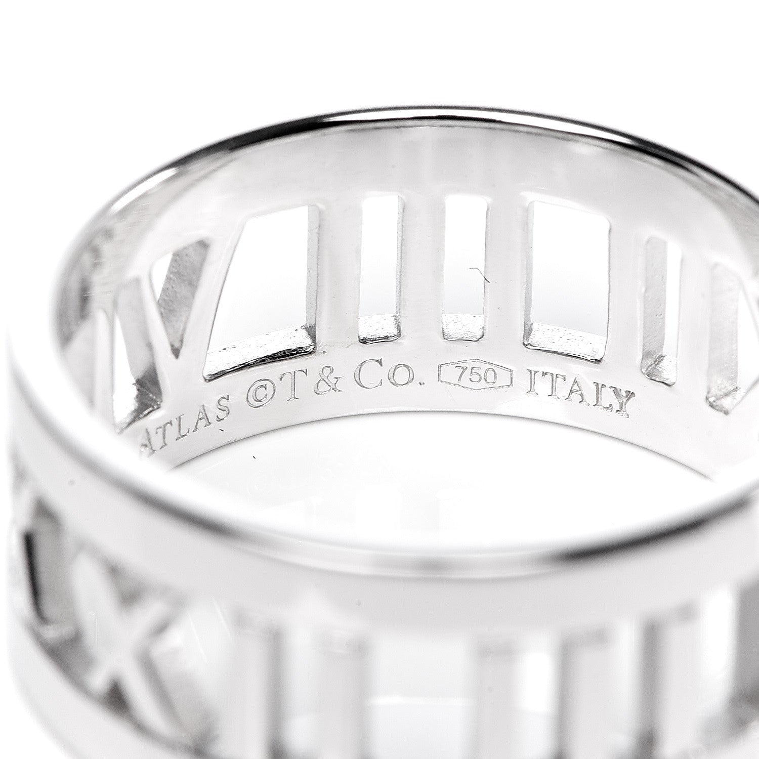 Tiffany 18K White Gold Diamond Open Atlas Ring 53 6.5 5 of 5