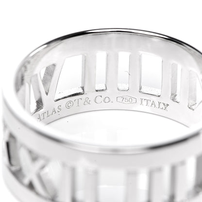 Tiffany 18K White Gold Diamond Open Atlas Ring 53 6.5 5 of 5