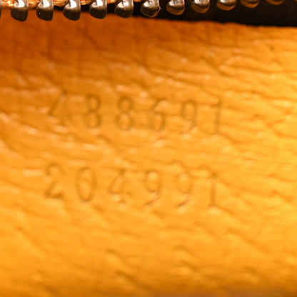 Gucci Textured Calfskin Bamboo Web Medium Falena Moth Top Handle Bag Crop 7 of 15