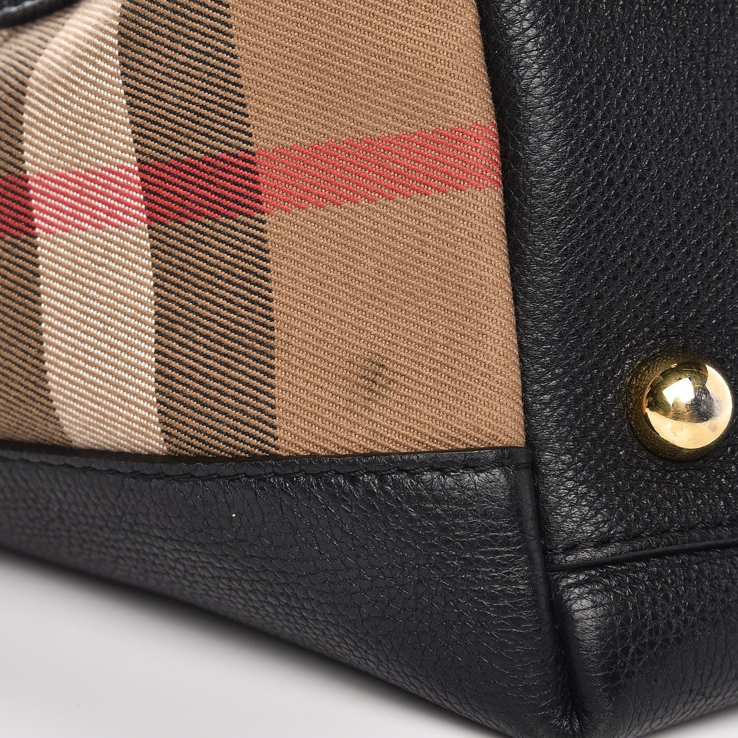 Derby Calfskin House Check Medium Welburn Tote Black