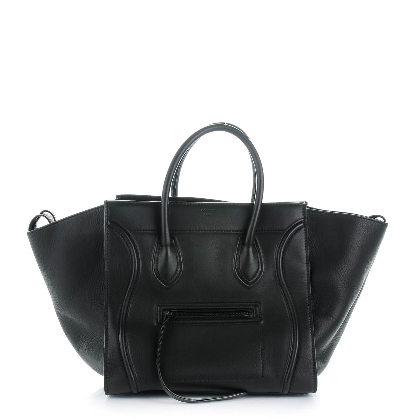 Supple Calfskin Medium Phantom Luggage Black