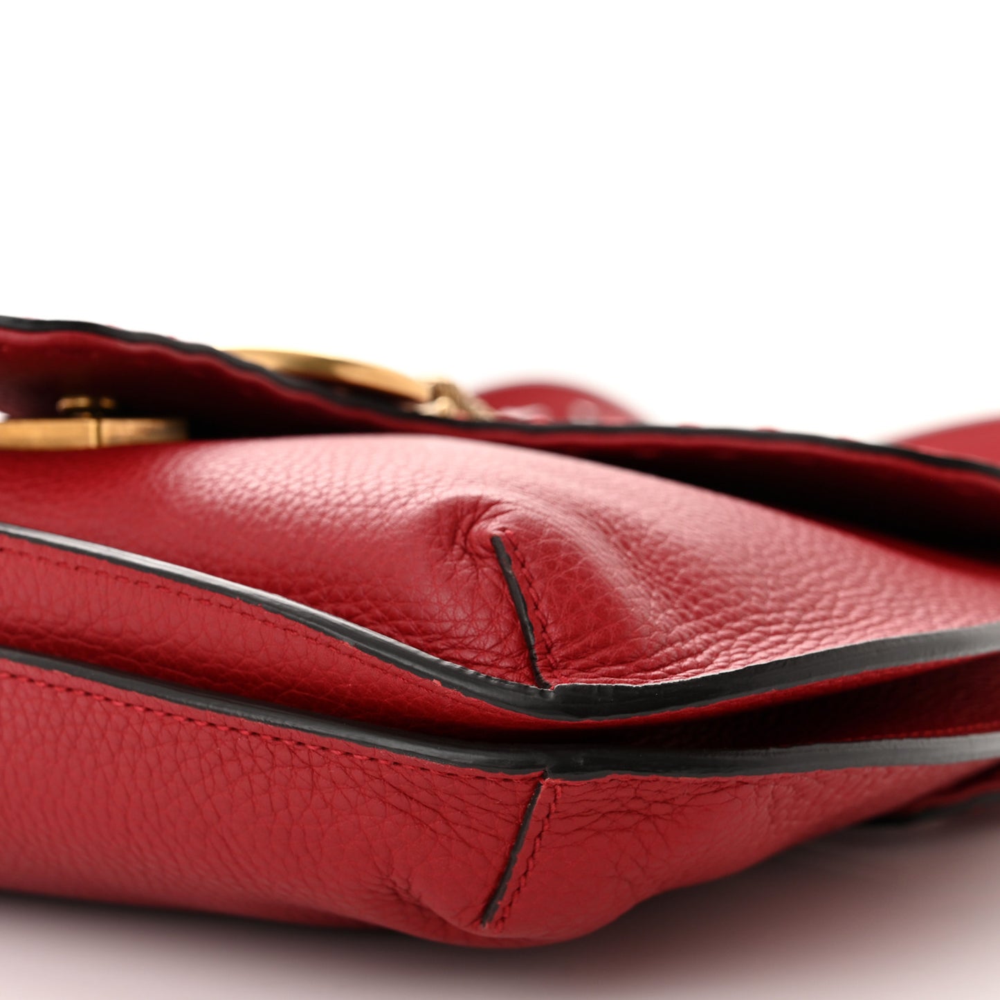 Cellarius Calfskin Feline GG Marmont Flap Shoulder Bag Vulcanic Red