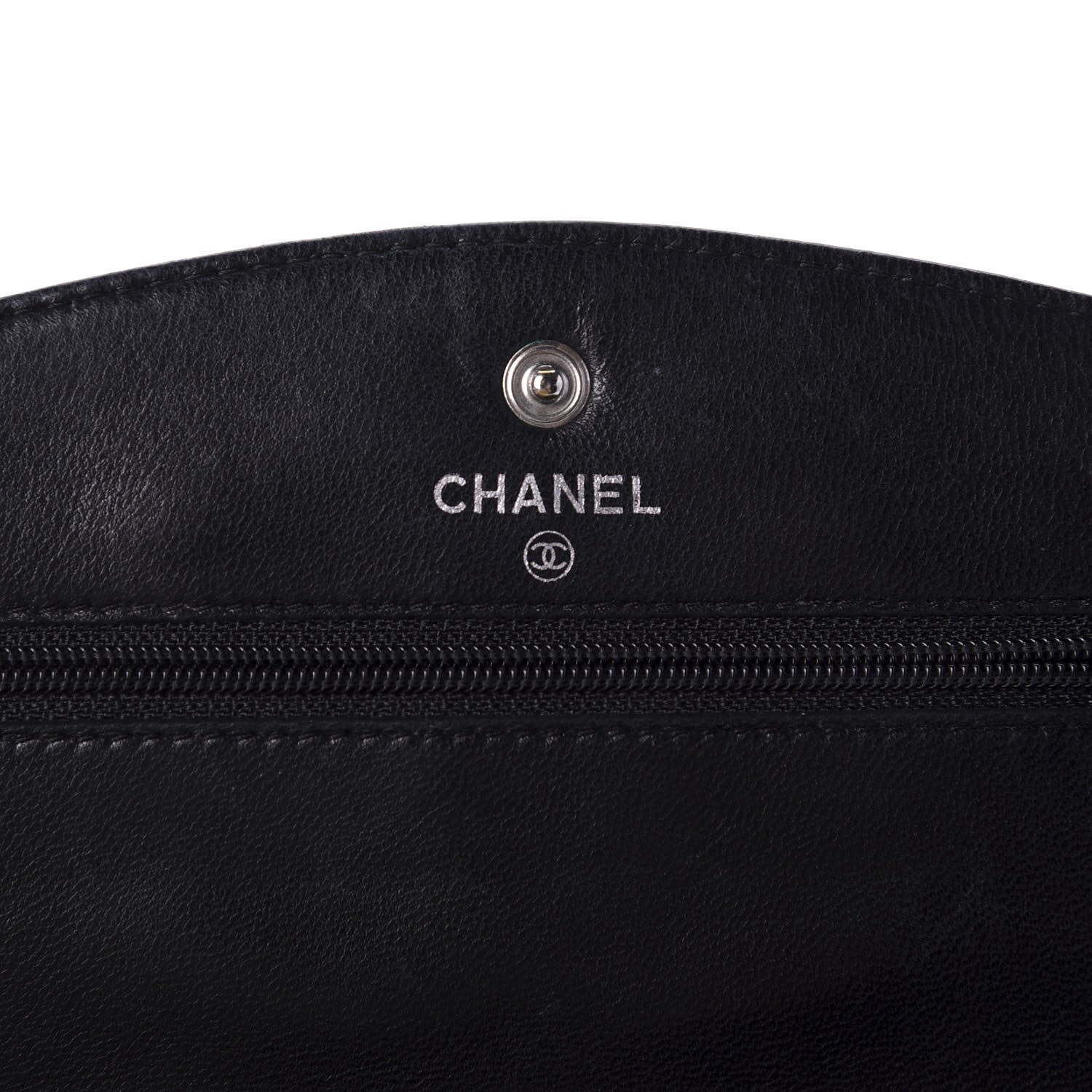 Chanel Caviar Timeless CC Wallet On Chain WOC Black 10 of 14