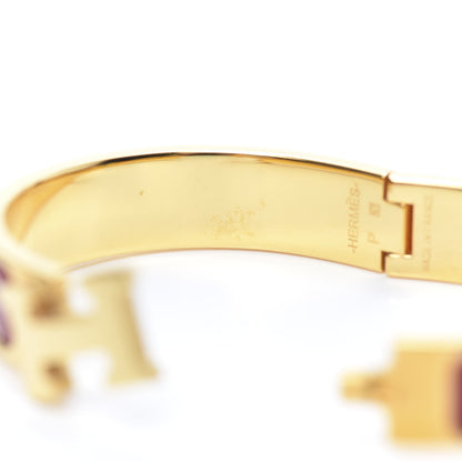 Hermes Enamel Narrow Clic Clac H Bracelet GM Rouge 6 of 6