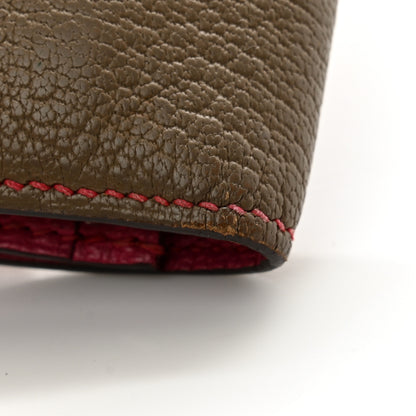 Hermes Chevre Mysore Bi-Color Bearn Gusset Wallet Etoupe Rose Shocking 12 of 12