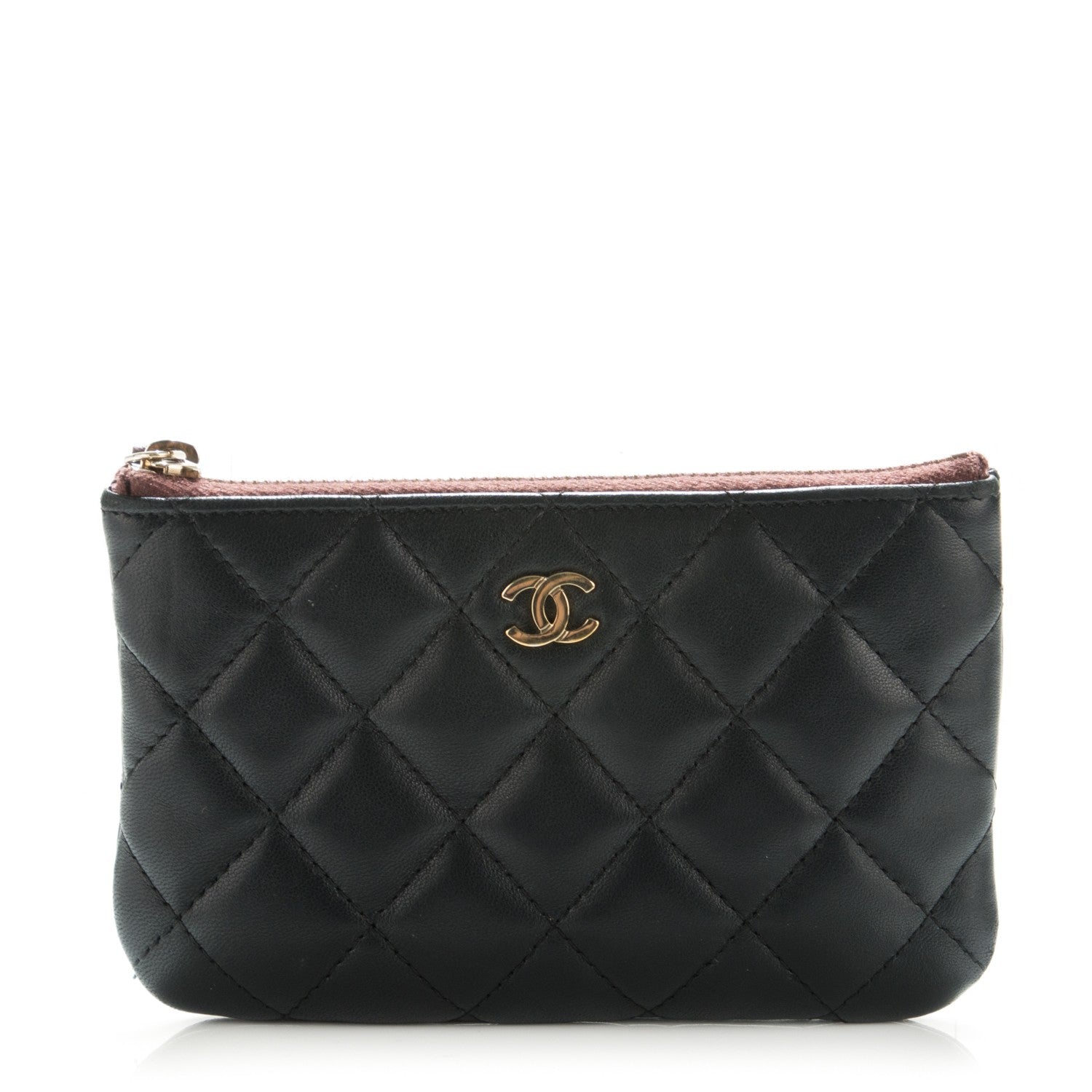 Chanel Lambskin Quilted Small Cosmetic Case Black 1 of 7