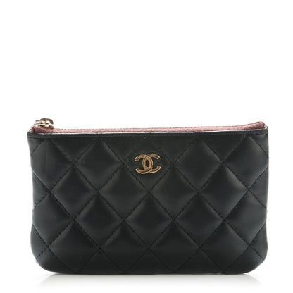 Chanel Lambskin Quilted Small Cosmetic Case Black 1 of 7