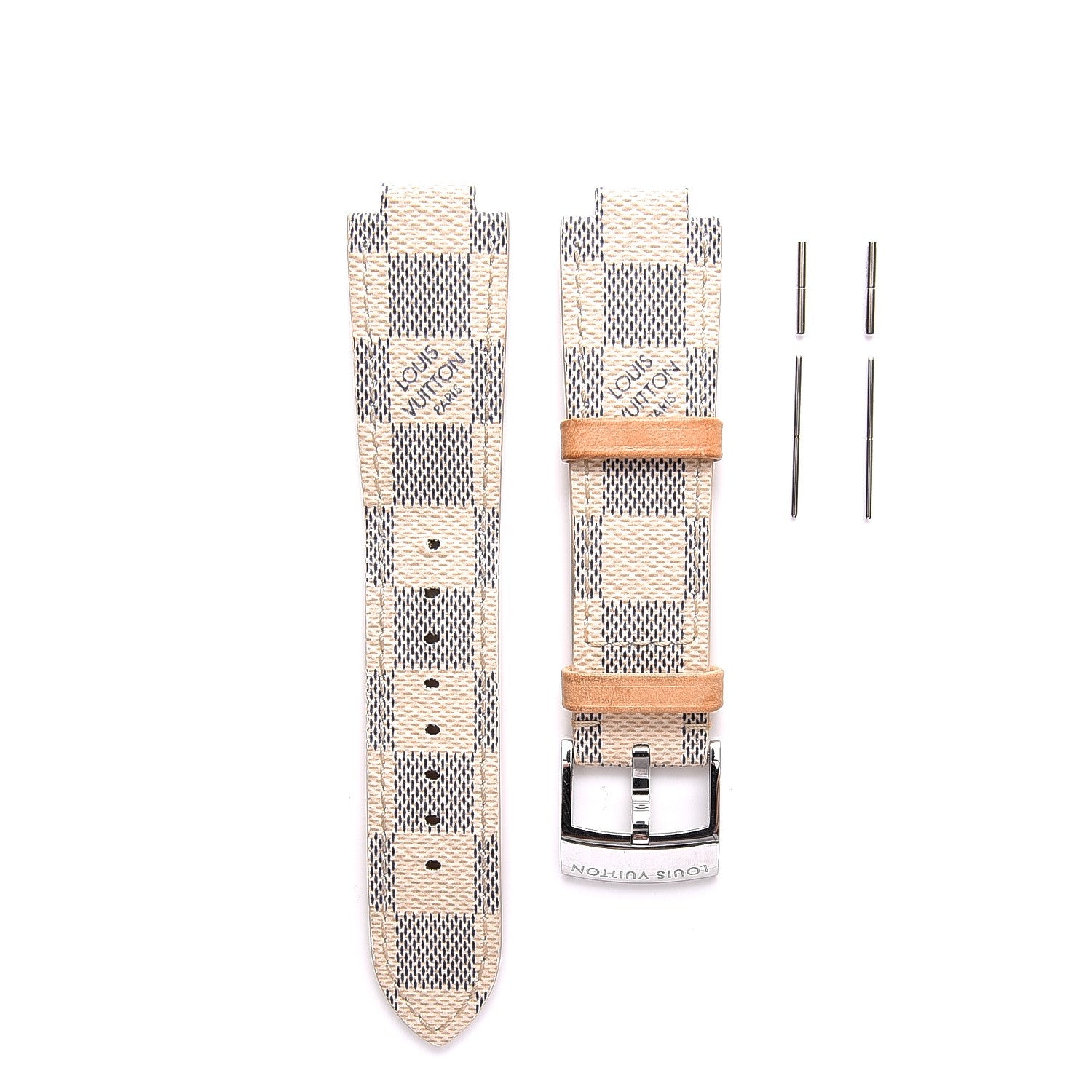 Louis Vuitton Nano Damier Azur Tambour 10mm Watch Strap 1 of 4