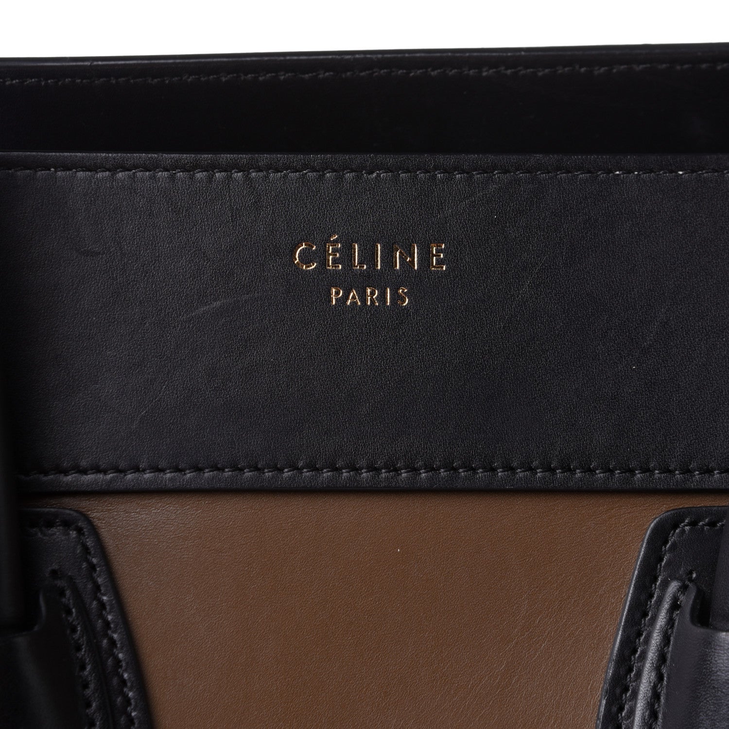 Celine Satin Calfskin Mini Tri-Color Luggage Dark Grey 7 of 12